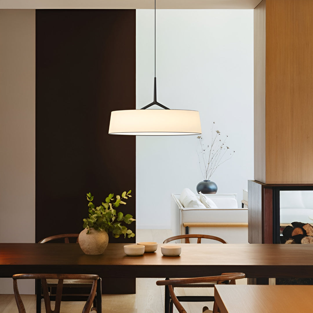 Metal Overhead Fixture 18-Inch Diameter Adjustable Drop Cord LED Ceiling Light for Kitchen Counter and Eating Area | Thomler