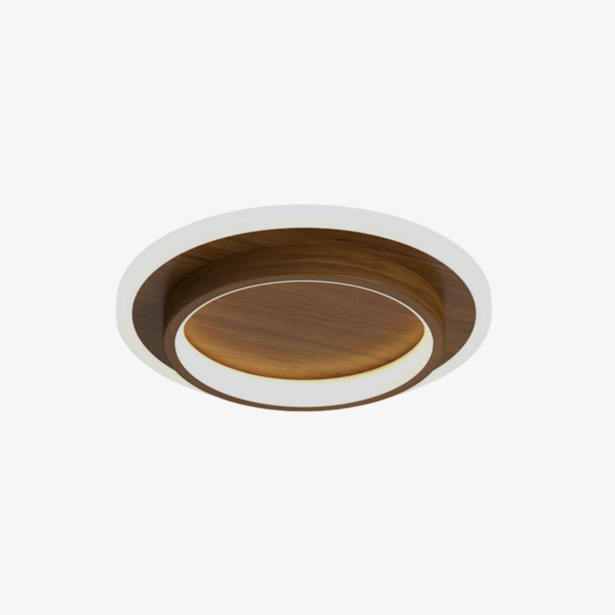 9.4 in Round LED Flush Mount Light with Ring Glow Effect for Hallways Bedrooms Entryways Modern Low-Profile Fixture Aluminum Acrylic | Thomler