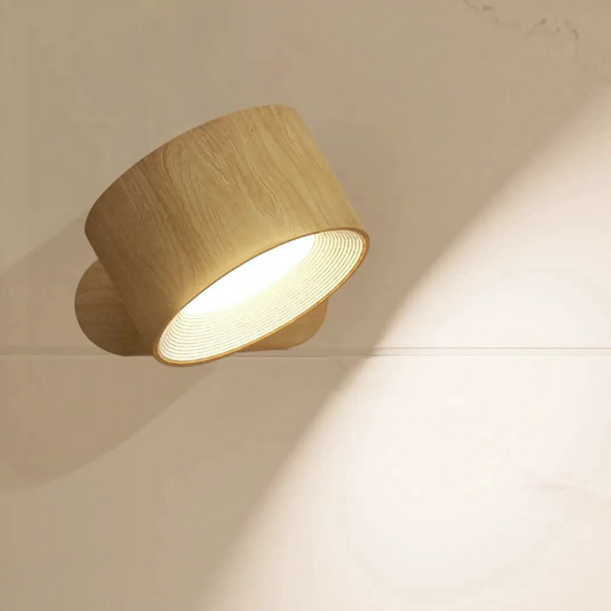 Cordless Rotating Sconce Light USB Rechargeable 3 in Magnetic Mount Touch Dimming Night Light for Bedside Hallway Closet Accent Lighting No | Thomler