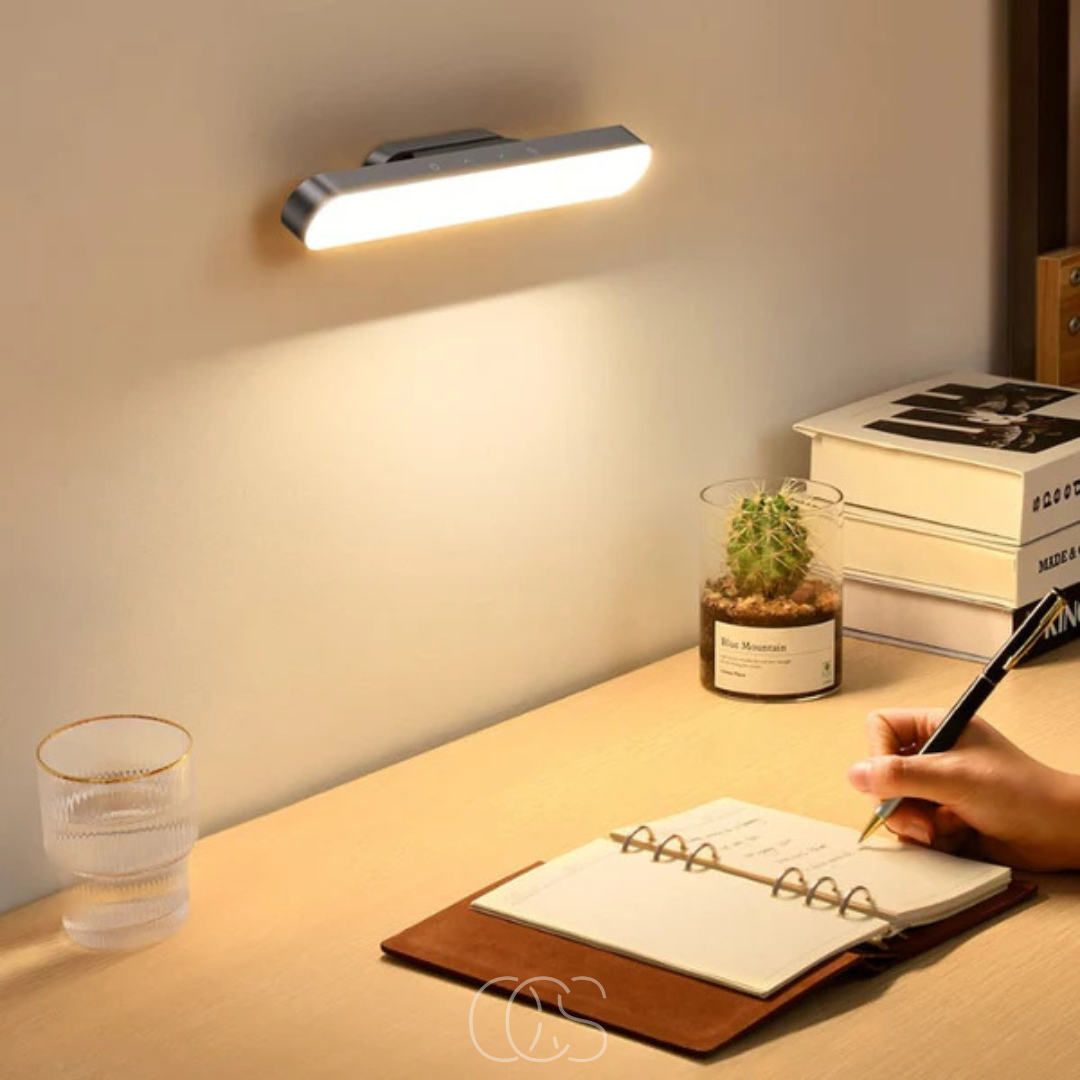 Rechargeable Magnetic LED Wall Light 12 Inch Aluminum Touch Dimmer Bedside Reading Lamp Portable Battery-Powered Under Cabinet Task Lighting | Thomler