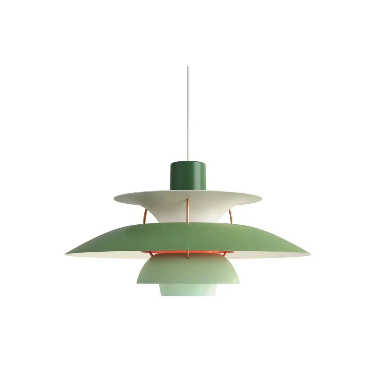 Layered Metal Pendant Light E27 Socket Minimalist Hanging Fixture for Kitchen Island Dining Table Nordic Style Ambient Ceiling Lamp Green Gr | Thomler