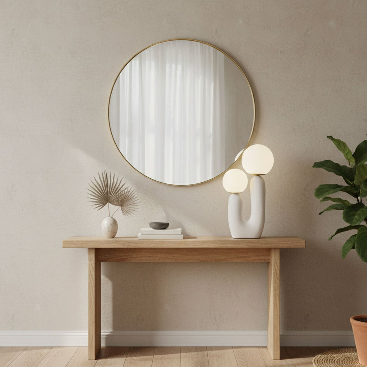 Hedendaagse G9 nachtkastlamp met glazen kap, 25 cm diameter, sculpturale polymeer bureaulamp voor thuiskantoor, slaapkamer, nachtkastje en lezen | Thomler