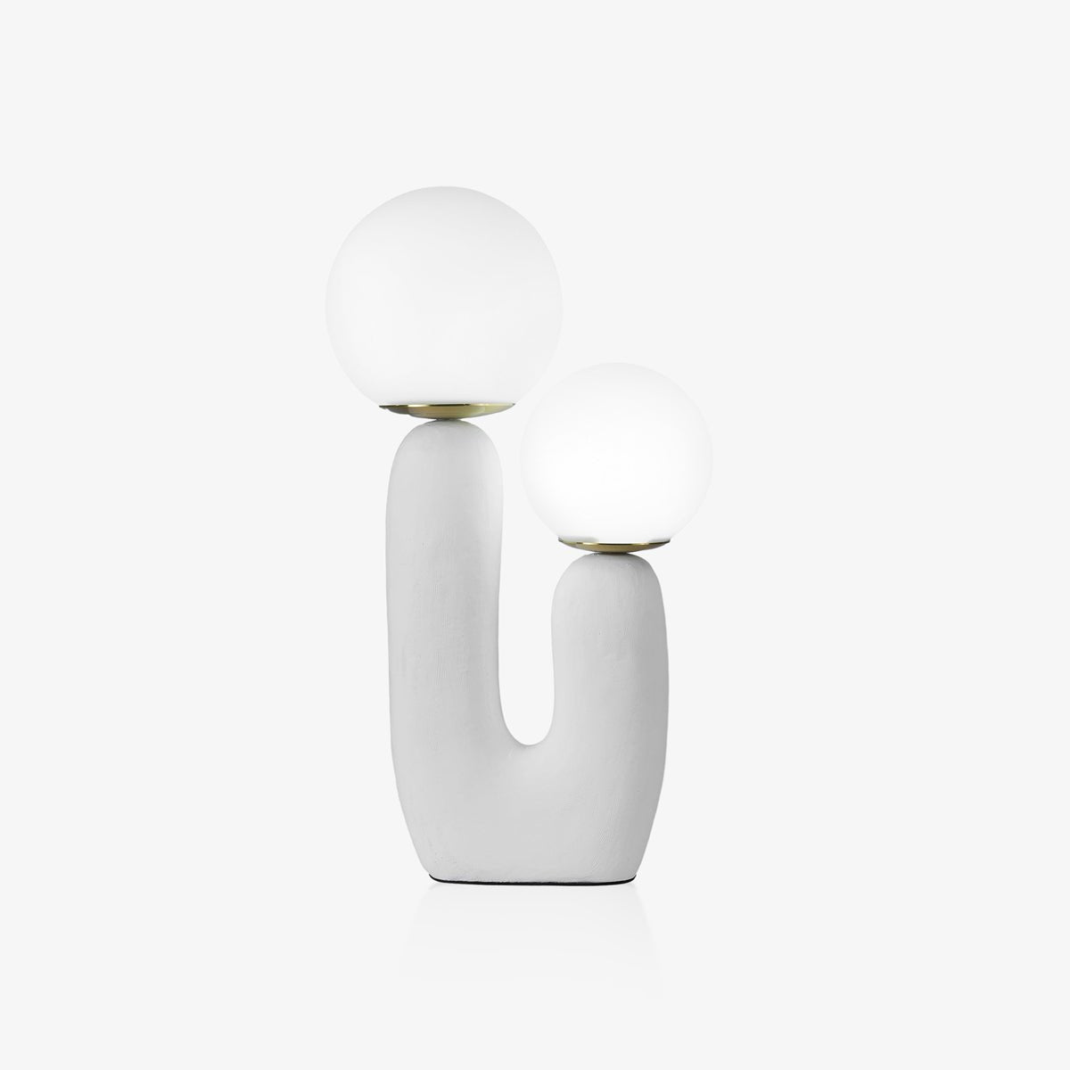 Hedendaagse G9 nachtkastlamp met glazen kap, 25 cm diameter, sculpturale polymeer bureaulamp voor thuiskantoor, slaapkamer, nachtkastje en lezen | Thomler