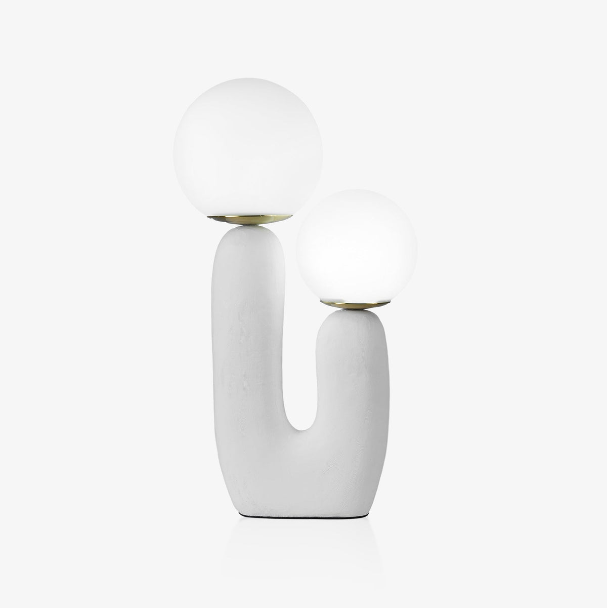 Hedendaagse G9 nachtkastlamp met glazen kap, 25 cm diameter, sculpturale polymeer bureaulamp voor thuiskantoor, slaapkamer, nachtkastje en lezen | Thomler