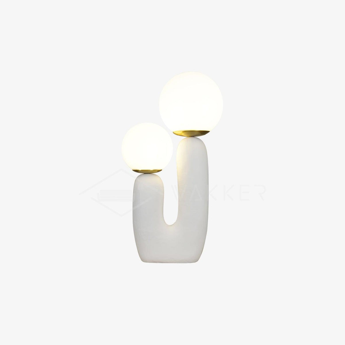 Hedendaagse G9 nachtkastlamp met glazen kap, 25 cm diameter, sculpturale polymeer bureaulamp voor thuiskantoor, slaapkamer, nachtkastje en lezen | Thomler