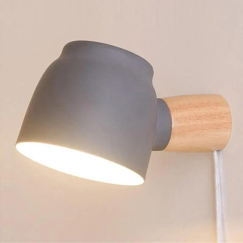 Wandlamp met snoer en stekker voor slaapkamer, woonkamer, hal | Moderne sfeerverlichting voor in huis | Eenvoudige installatie zonder bedrading | Thomler