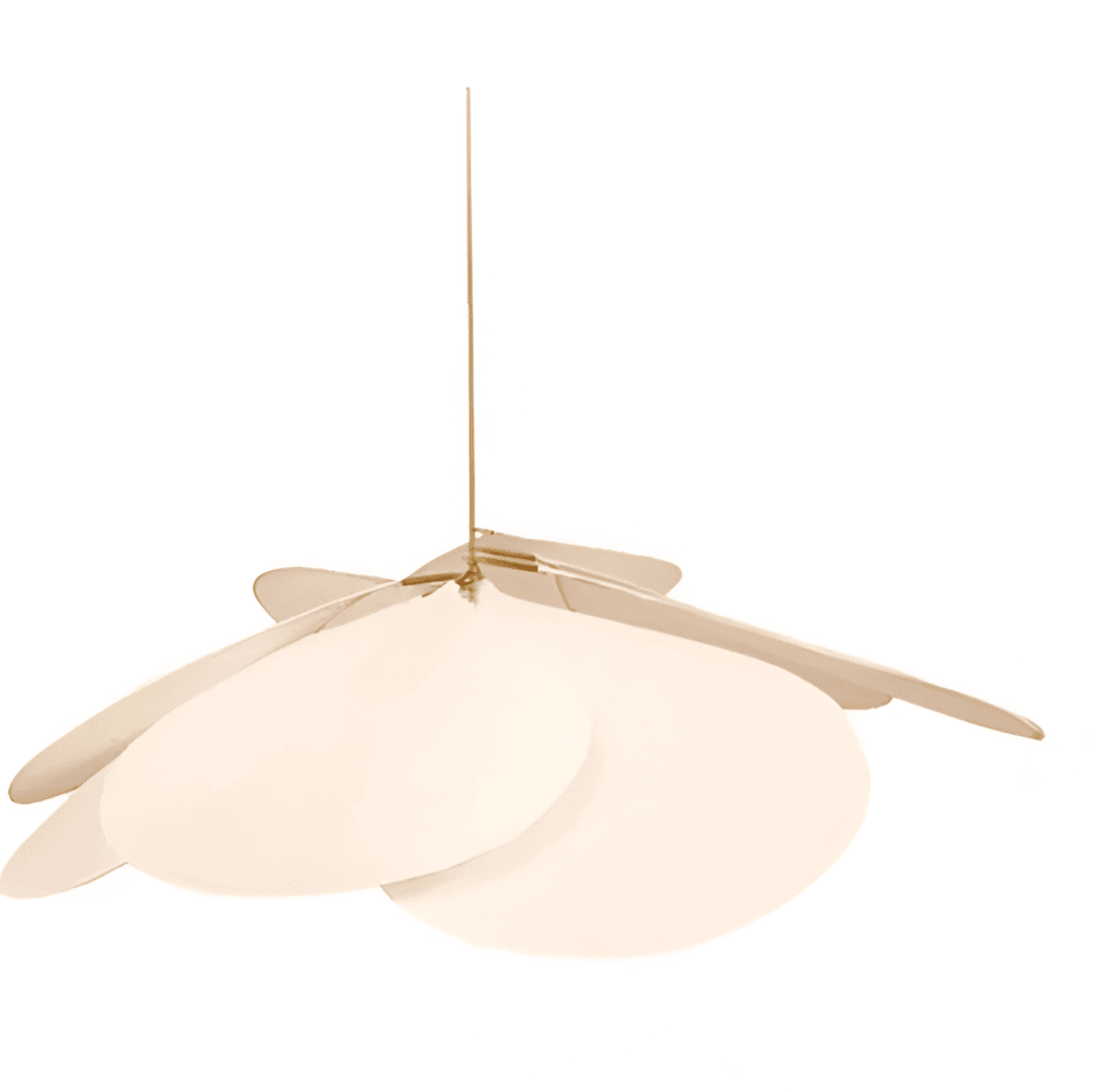 Fabric Flower Pendant Light with Adjustable Height in Brown, Coffee, Beige & Khaki – Soft Ambient Hanging Lamp for Bedrooms Dining Areas Liv | Thomler