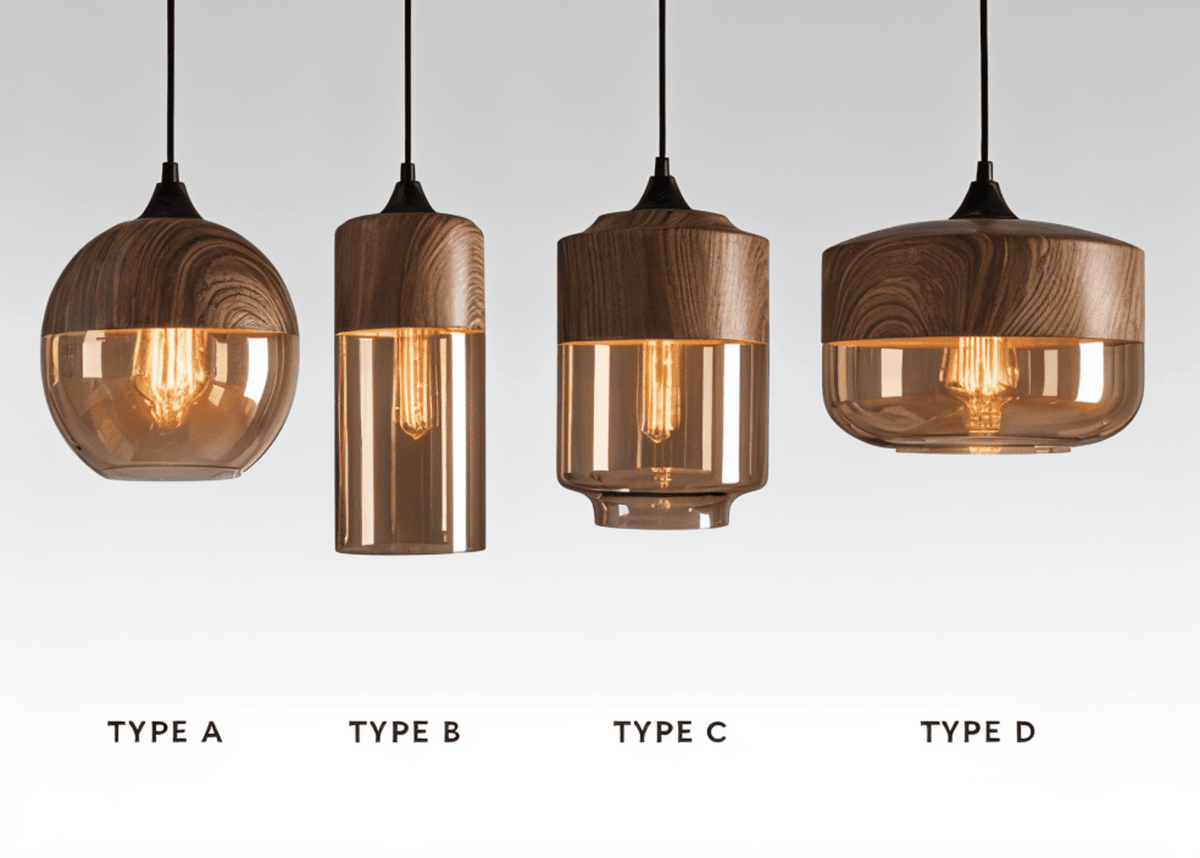 Hanglamp met gerookt glazen bol van 25 cm - voor kookeiland, eettafel of bar - Mid-Century stijl, in hoogte verstelbaar - 220V (VS) | Thomler
