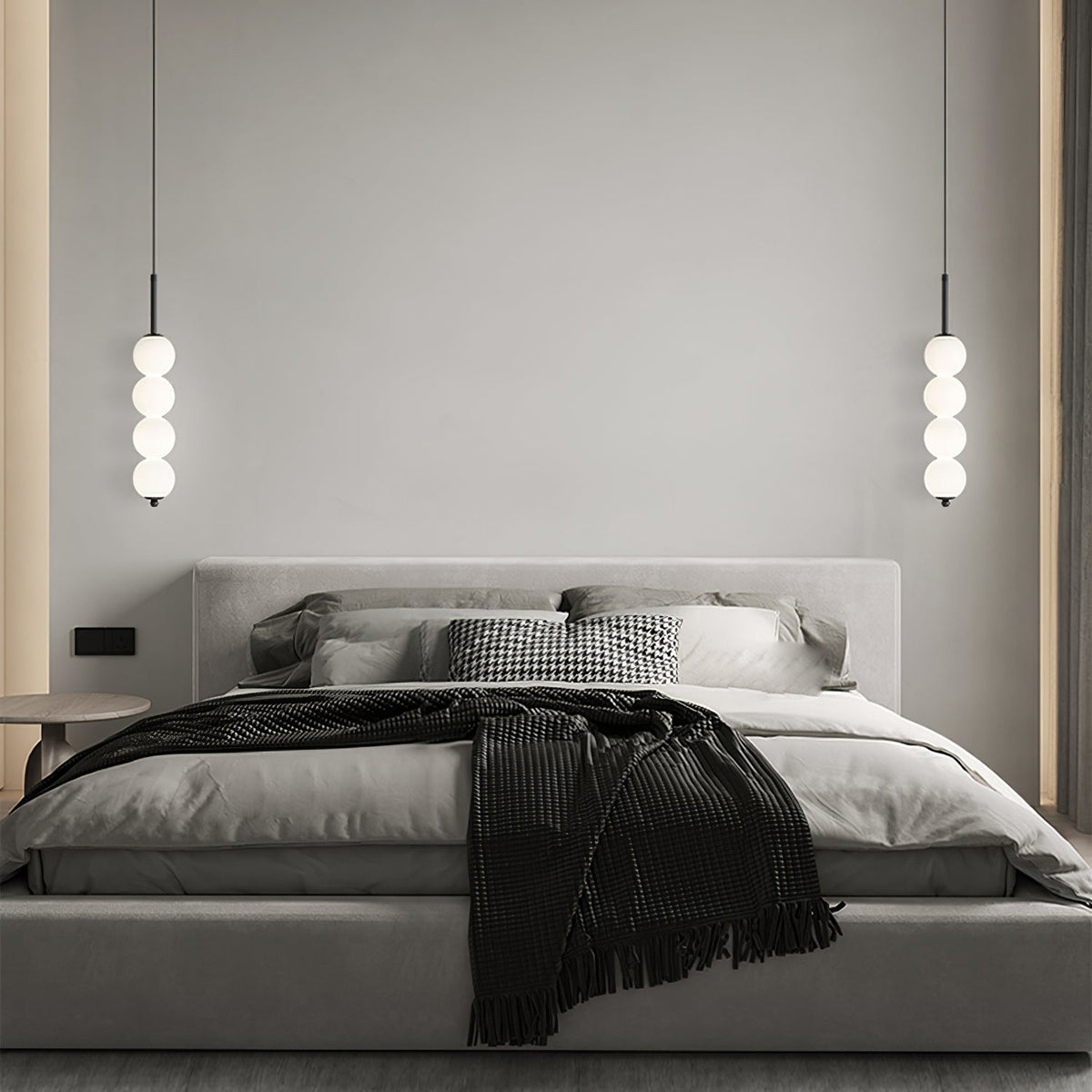Lámpara de techo colgante con esferas de vidrio esmerilado y estructura de metal - Candelabro LED de múltiples globos para cocinas, comedores y entradas - Ajustable | Thomler