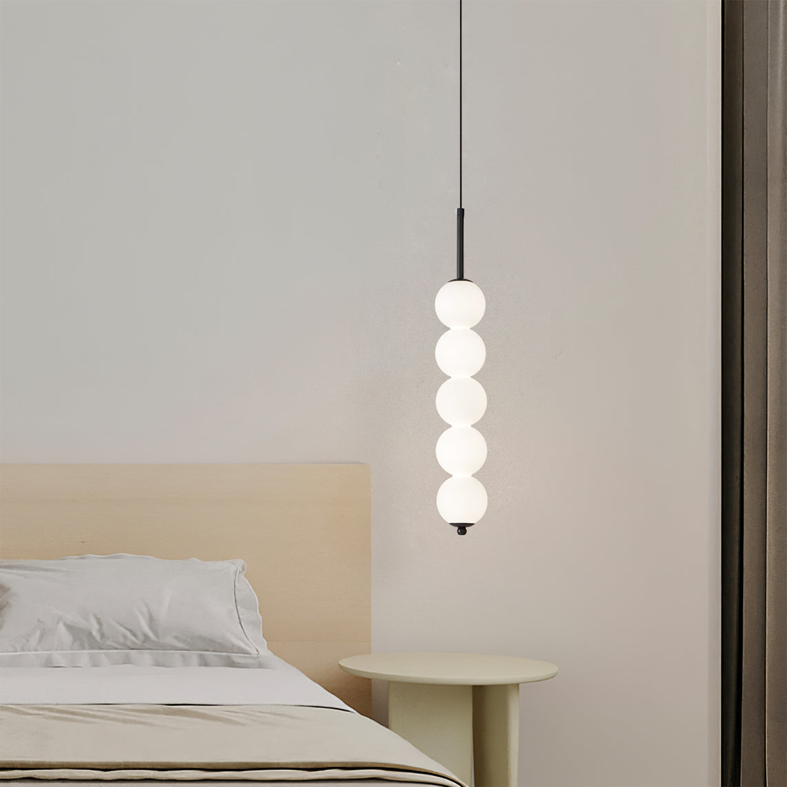 Lámpara de techo colgante con esferas de vidrio esmerilado y estructura de metal - Candelabro LED de múltiples globos para cocinas, comedores y entradas - Ajustable | Thomler