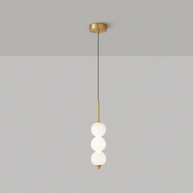 Lámpara de techo colgante con esferas de vidrio esmerilado y estructura de metal - Candelabro LED de múltiples globos para cocinas, comedores y entradas - Ajustable | Thomler