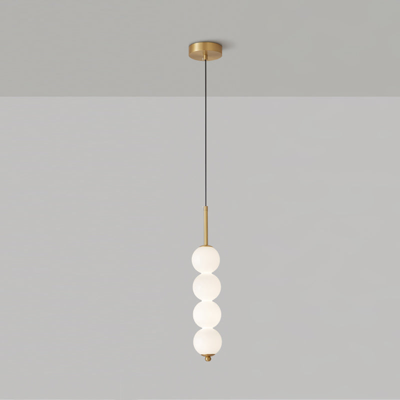 Lámpara de techo colgante con esferas de vidrio esmerilado y estructura de metal - Candelabro LED de múltiples globos para cocinas, comedores y entradas - Ajustable | Thomler