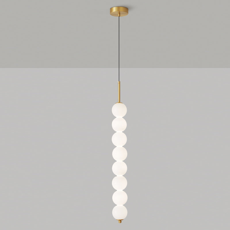 Lámpara de techo colgante con esferas de vidrio esmerilado y estructura de metal - Candelabro LED de múltiples globos para cocinas, comedores y entradas - Ajustable | Thomler