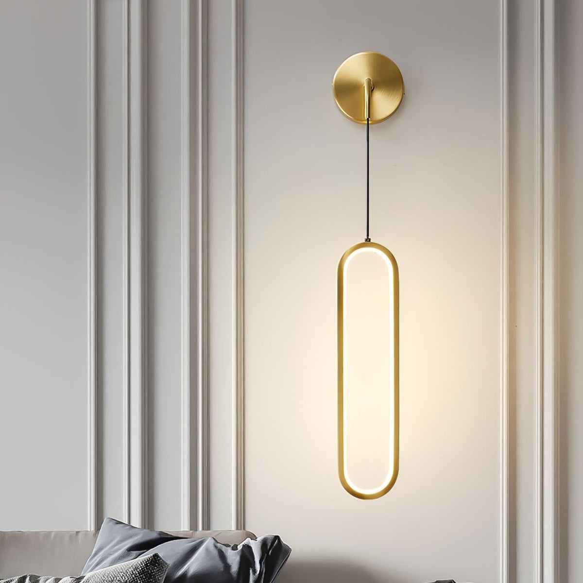 Vertical LED Sconce Light 27 Inch Contemporary Adjustable Color Temperature Fixture for Hallways Bedrooms Living Rooms Modern Acrylic Shade | Thomler