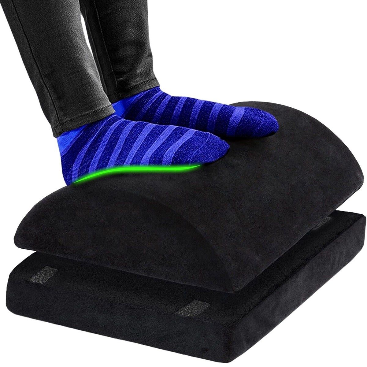 Ergonomische, geschwungene Fußstütze für das Homeoffice unter dem Schreibtisch