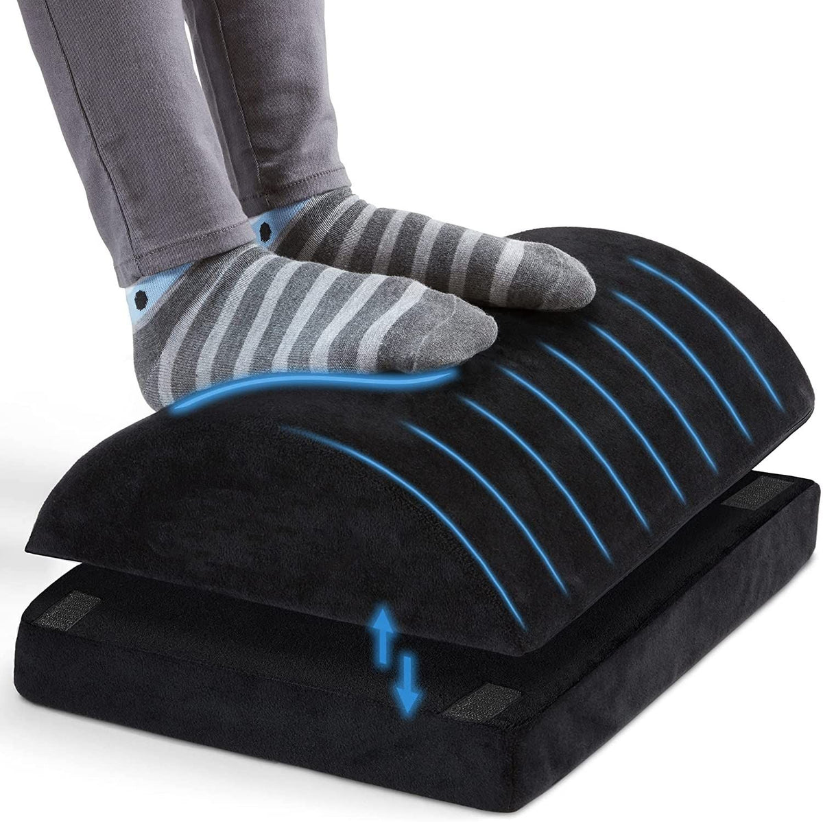 Ergonomische, geschwungene Fußstütze für das Homeoffice unter dem Schreibtisch