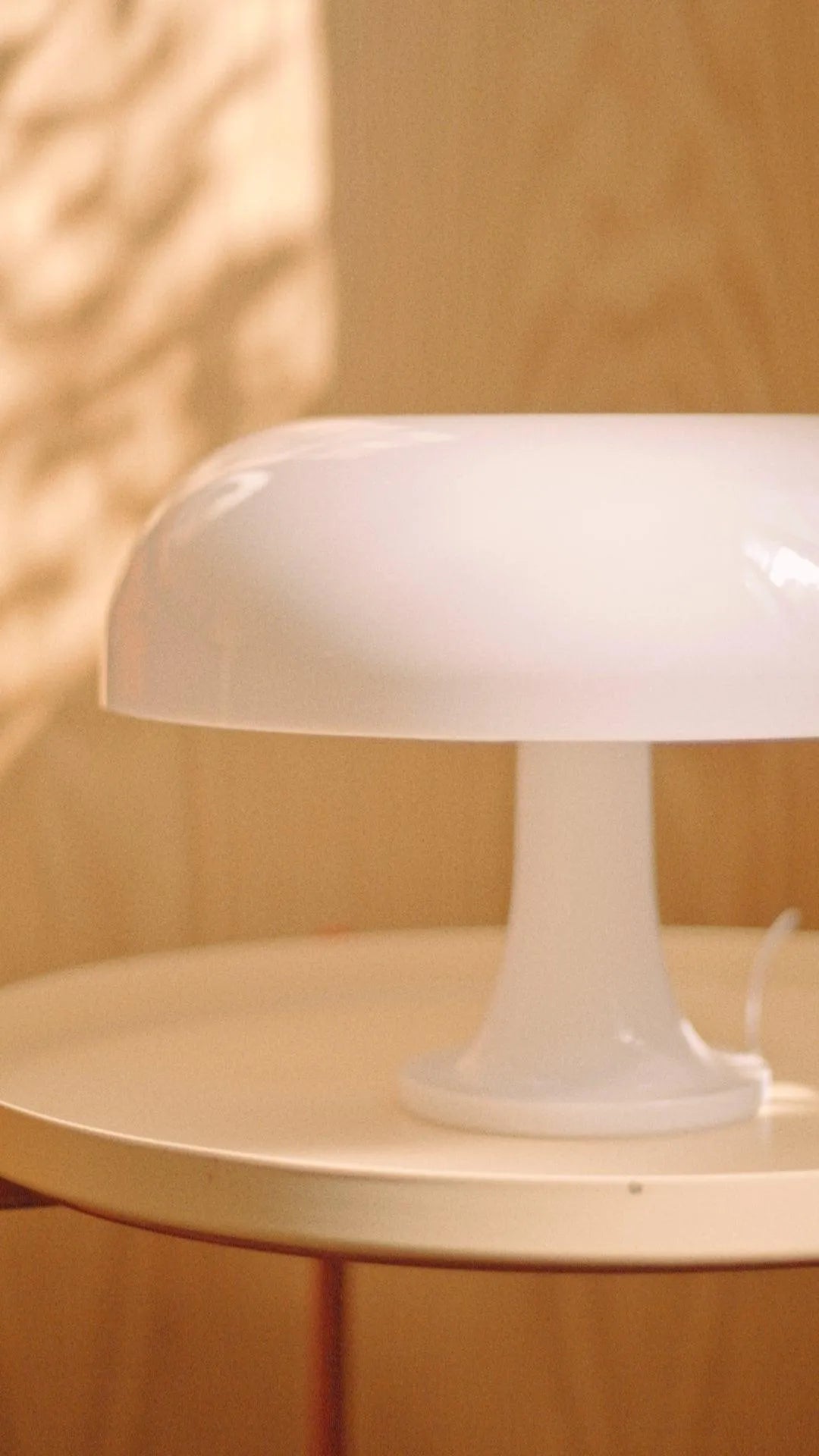 Mushroom Bedside Lamp with Soft Glow - 12.6 Inch Acrylic Nightstand Light for Bedroom Living Room Reading Nook - Retro Modern Ambient Lighti | Thomler
