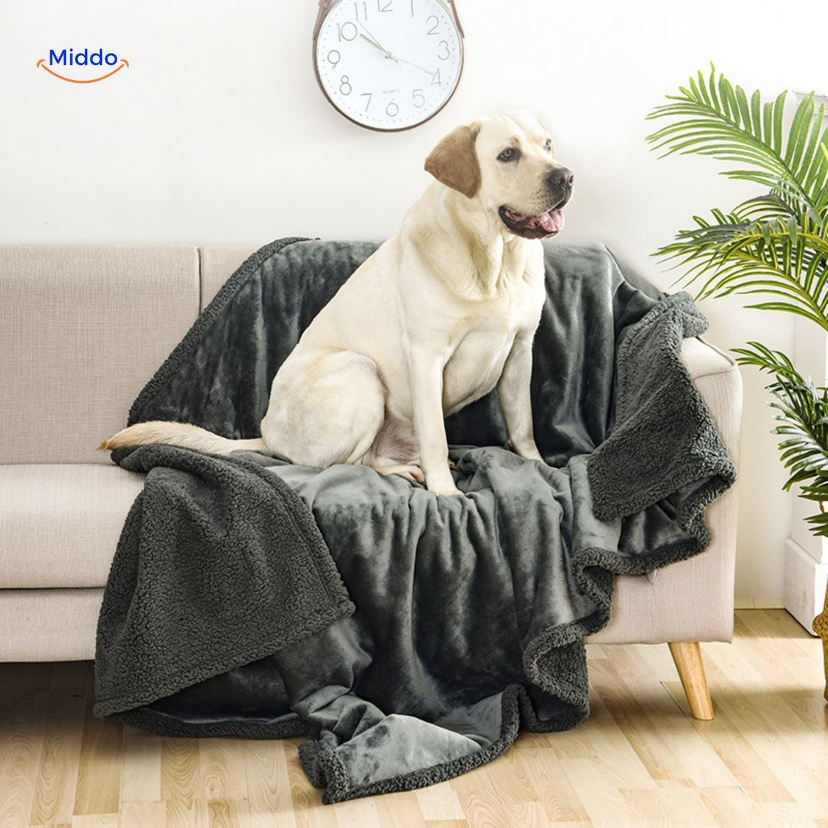 Waterproof Velour Throw Blanket – Plush Cotton Cover for Bed & Sofa