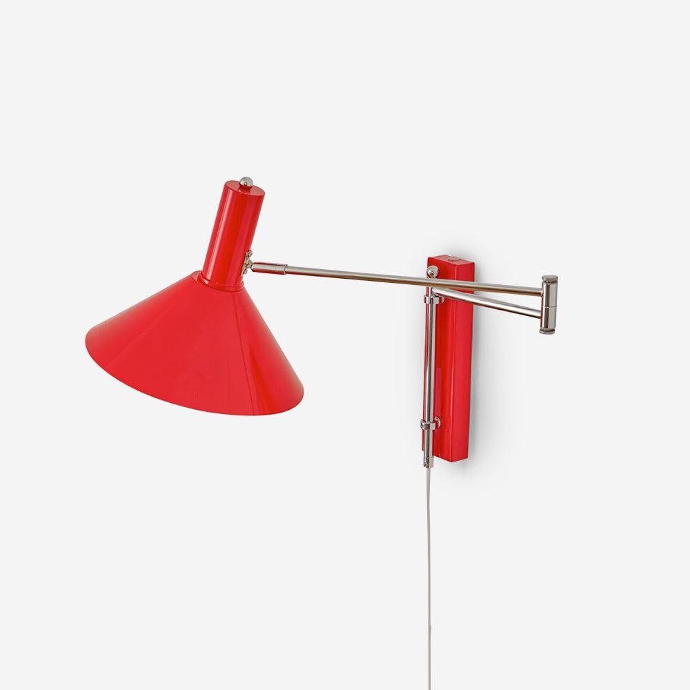 Rotating Sconce with Pivoting Head for Bedroom, Bathroom & Hallway – Metal Fixture in White, Black, Red – 10-Inch Adjustable Design | Thomler