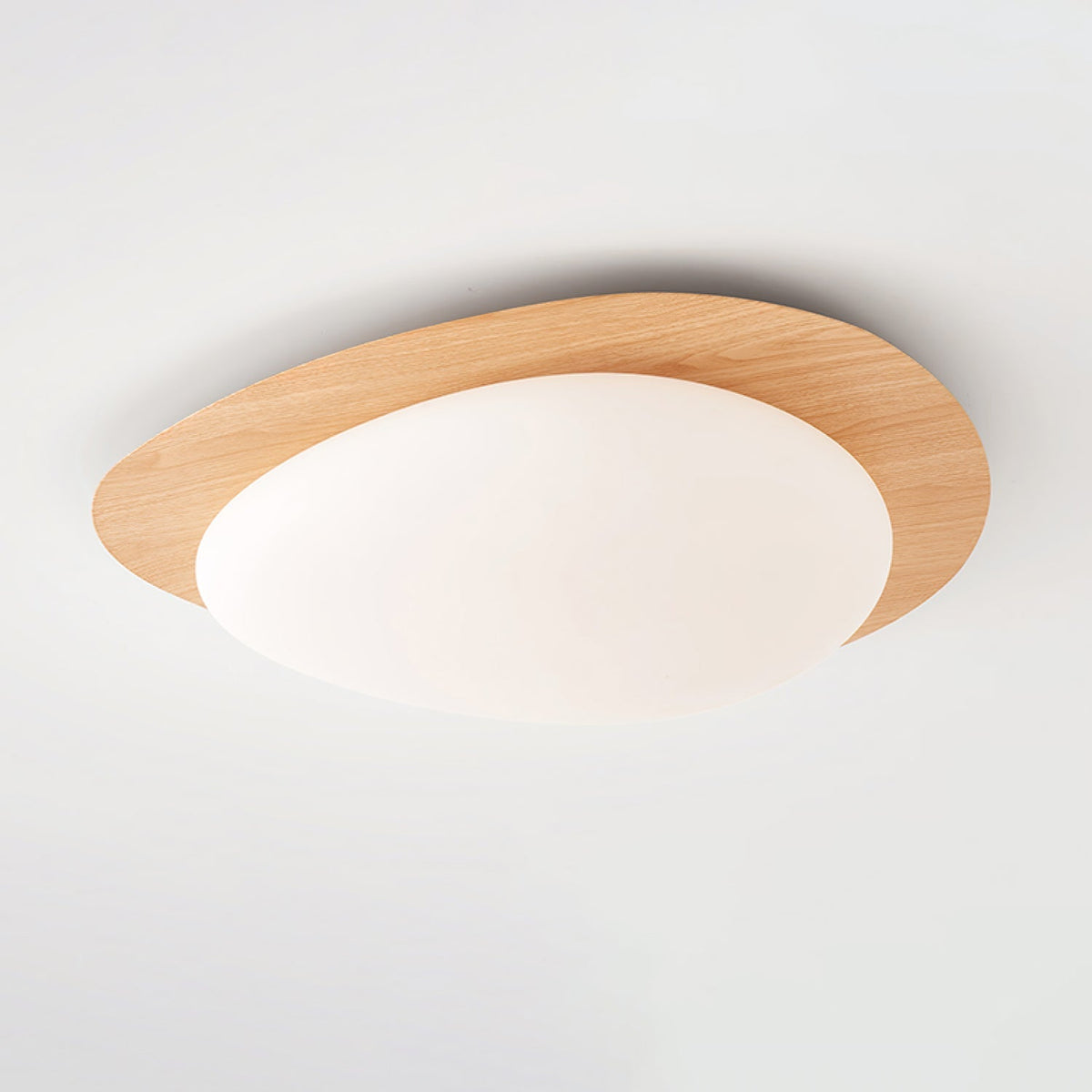 Flush Mount LED Ceiling Light Round 12 in Walnut Finish 12W Indoor for Bedroom Living Room Dining Room Kitchen Hallway Foyer Dimmable Low Pr