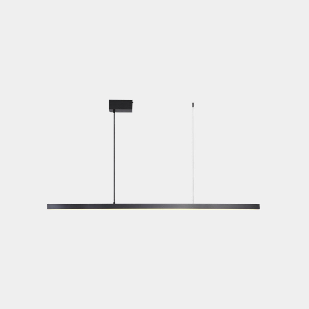 Linear LED Ceiling Fixture Brass Finish Adjustable Height Dimmable Remote Control for Kitchen Island Dining Room Table Modern Hanging Light | Thomler