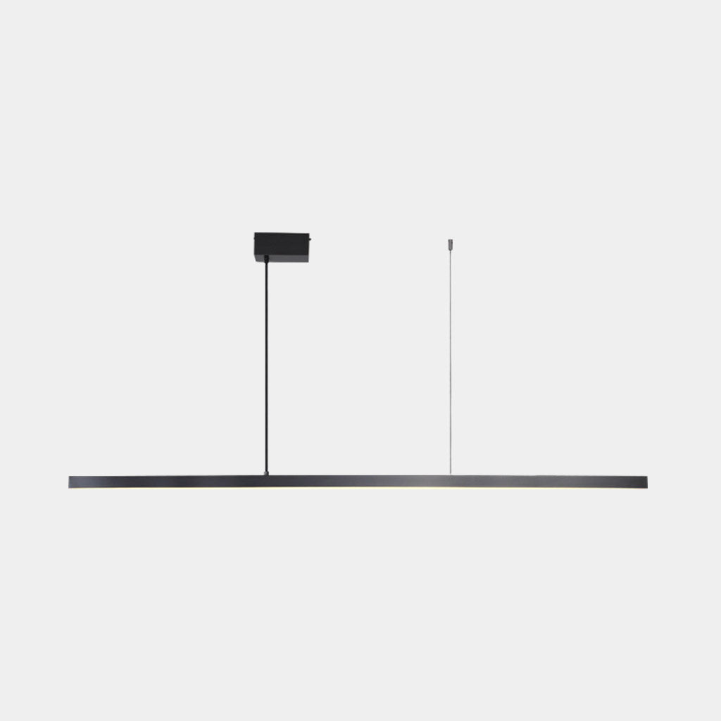 Linear LED Ceiling Fixture Brass Finish Adjustable Height Dimmable Remote Control for Kitchen Island Dining Room Table Modern Hanging Light | Thomler