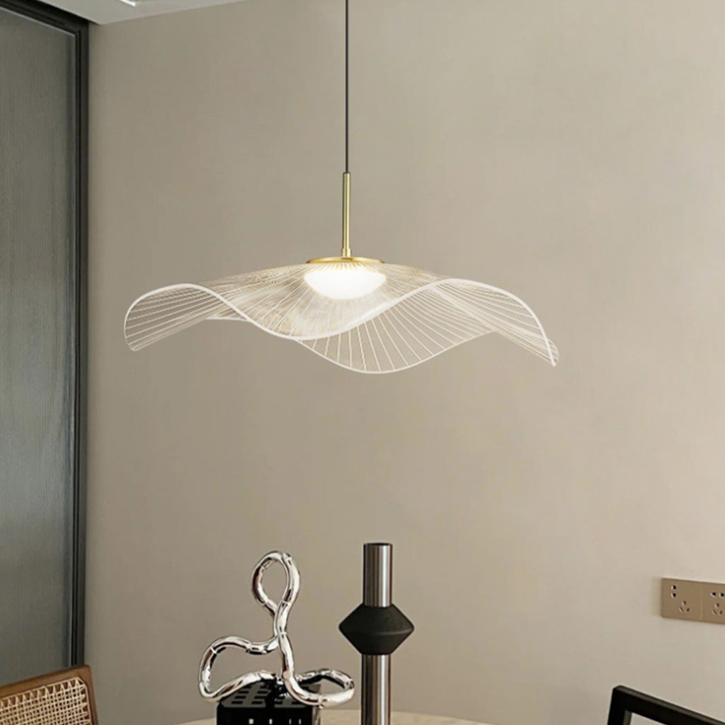 Acrylic Overhead Fixture 16-Inch LED with 3 Adjustable Color Temperatures for Dining Room Kitchen Bedroom | Contemporary Hanging Lamp Warm N | Thomler