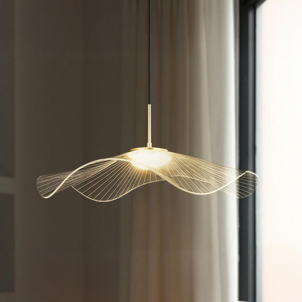 Acrylic Overhead Fixture 16-Inch LED with 3 Adjustable Color Temperatures for Dining Room Kitchen Bedroom | Contemporary Hanging Lamp Warm N | Thomler