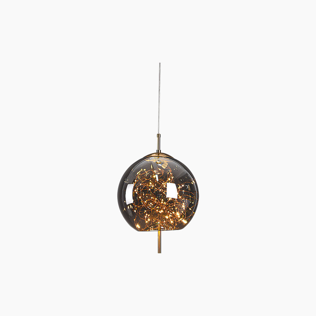 Glass Hanging Light Fixture with Adjustable Temperature Control for Dining Room Kitchen Bedroom | Nordic Style Ceiling Drop Lamp with Star P | Thomler