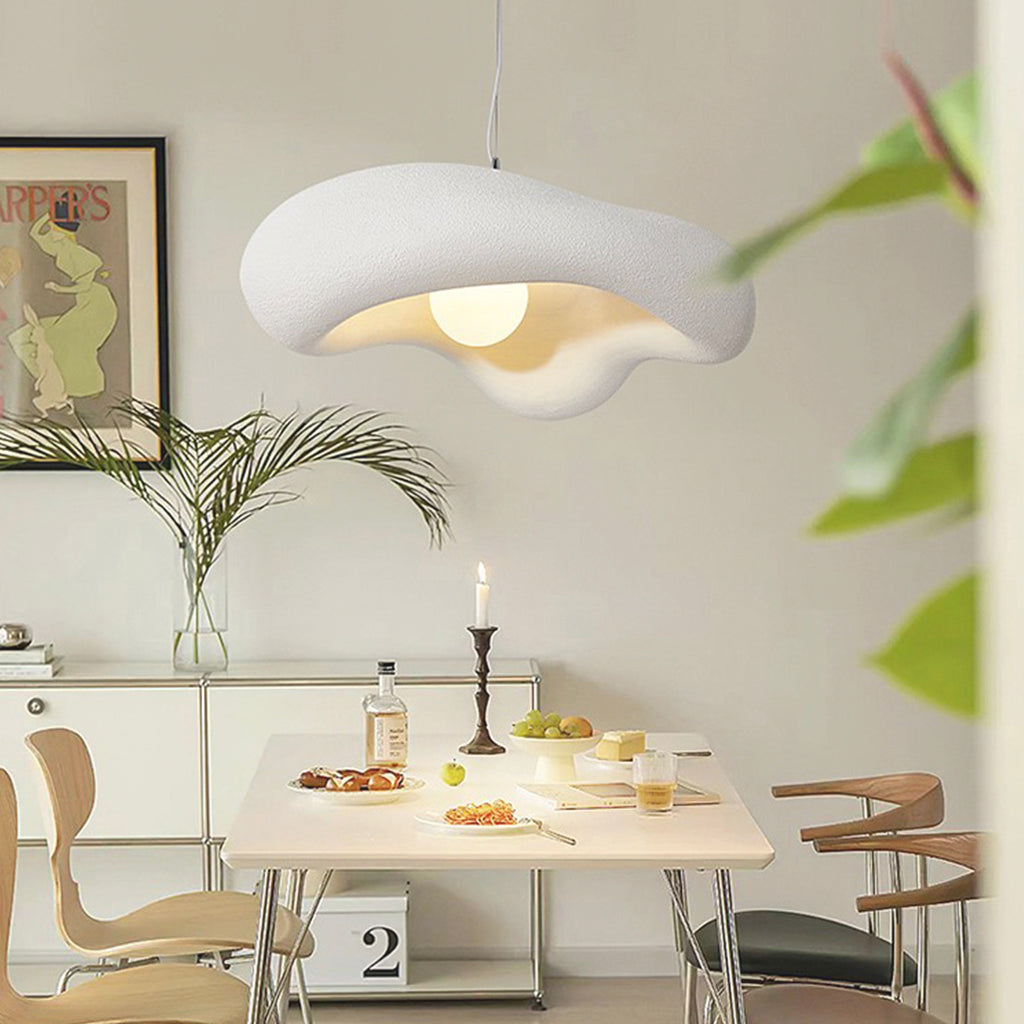 Sculptural Resin Ceiling Fixture 24×9 in Adjustable Color Temperature G9 LED Overhead Lighting for Dining Areas Bedrooms Living Spaces | Thomler