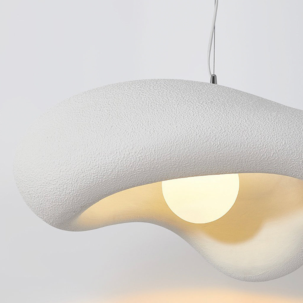 Sculptural Resin Ceiling Fixture 24×9 in Adjustable Color Temperature G9 LED Overhead Lighting for Dining Areas Bedrooms Living Spaces | Thomler