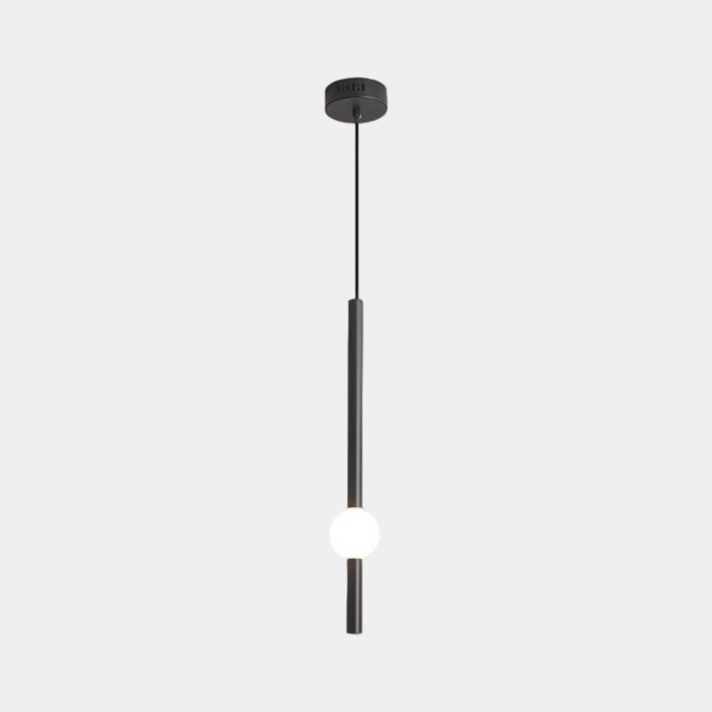 Linear Hanging Ceiling Light LED Iron Glass Tube Fixture Adjustable Height Bedroom Dining Room Kitchen Island Warm Neutral Glow 3.5 in Diame | Thomler
