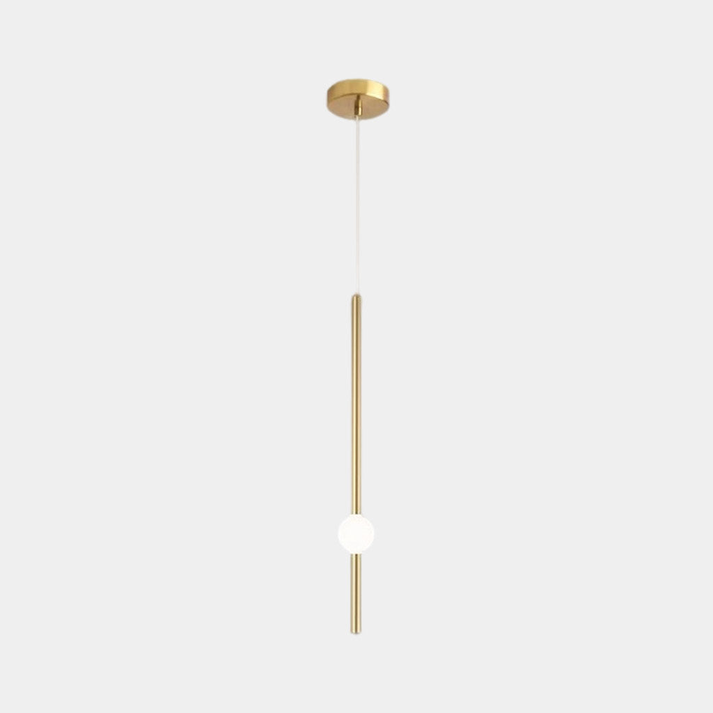 Linear Hanging Ceiling Light LED Iron Glass Tube Fixture Adjustable Height Bedroom Dining Room Kitchen Island Warm Neutral Glow 3.5 in Diame | Thomler