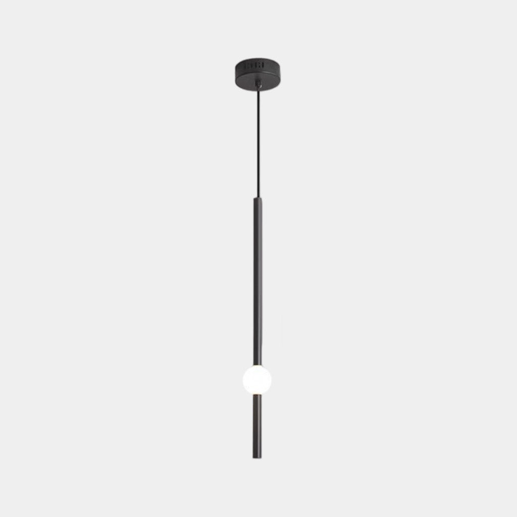 Linear Hanging Ceiling Light LED Iron Glass Tube Fixture Adjustable Height Bedroom Dining Room Kitchen Island Warm Neutral Glow 3.5 in Diame | Thomler