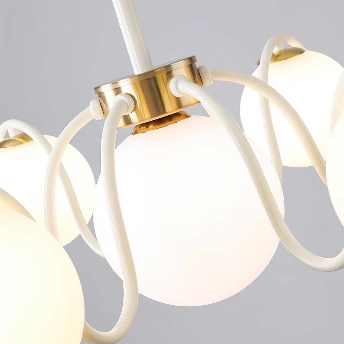 Glazen plafondlamp met meerdere armen, 30 inch breedte, rode metalen kroonluchter voor kookeiland, moderne takvormige hanglamp voor boven de eettafel, voor binnengebruik | Thomler