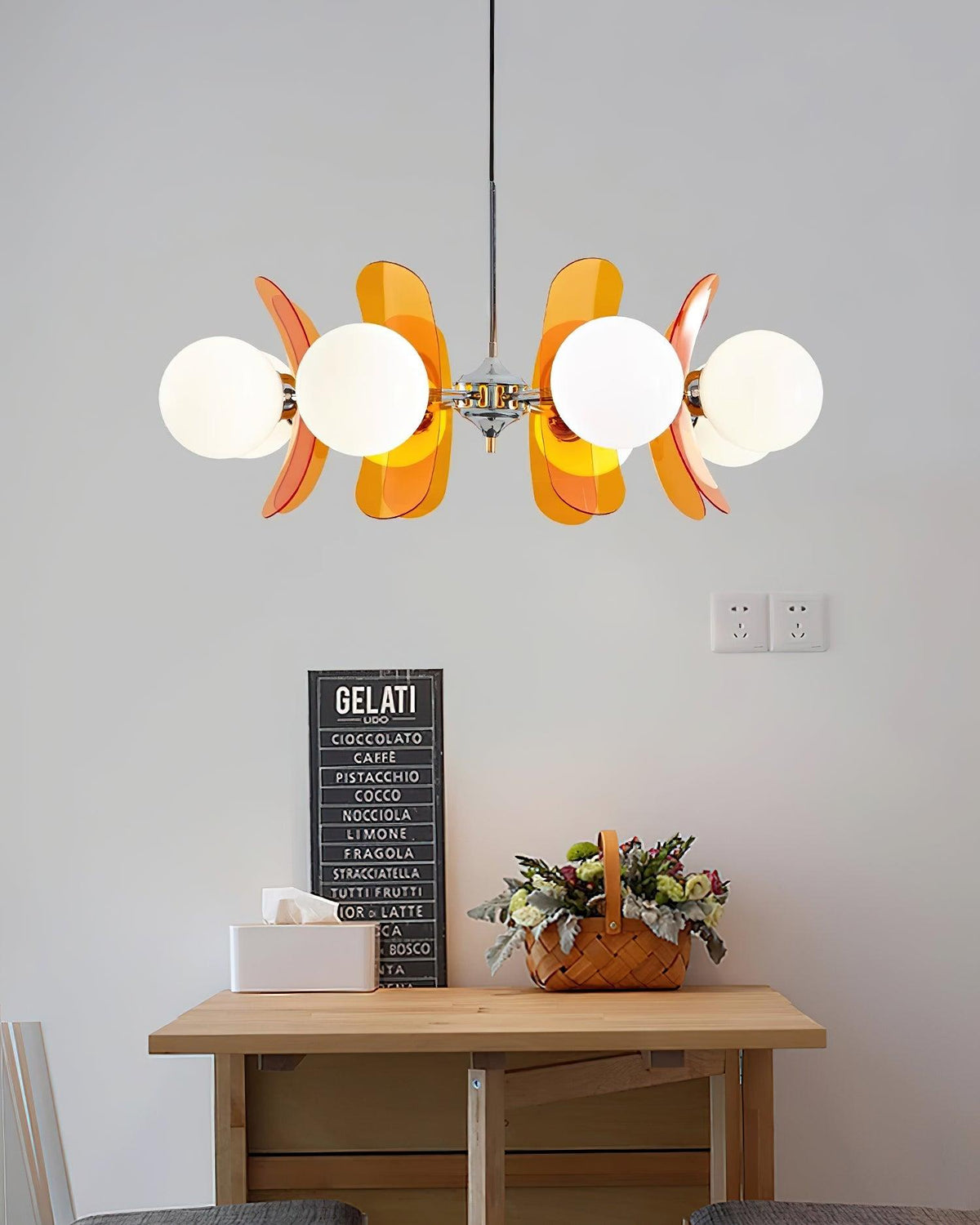 IJzeren glazen plafondlamp voor eetkamer, moderne armatuur met meerdere lichtbronnen, verstelbare hangkroonluchter voor keukeneiland, woonkamer, hal | Thomler