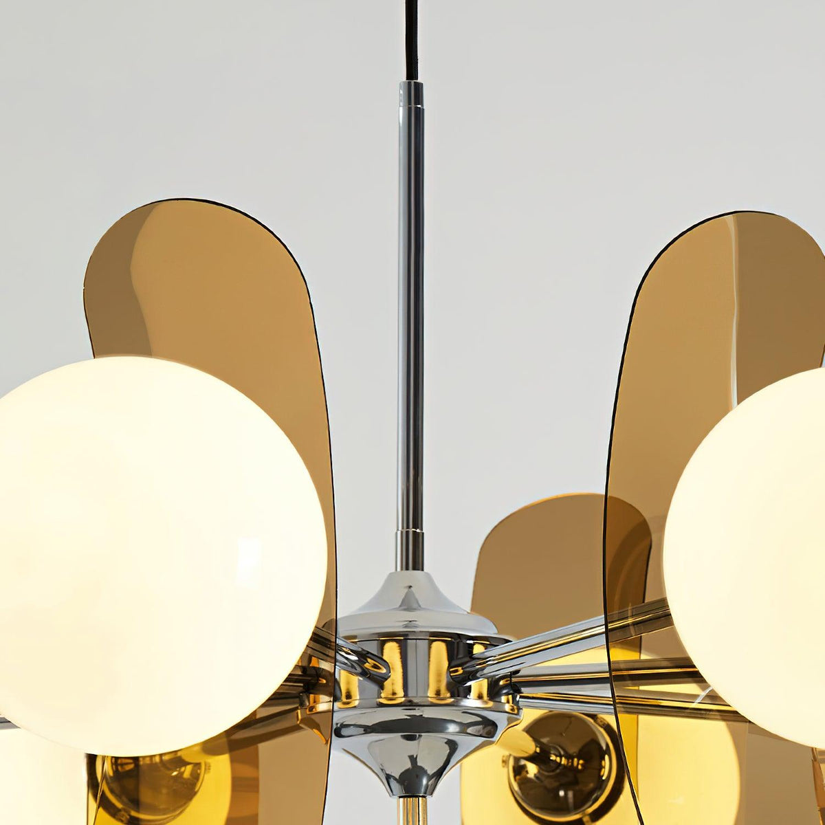 IJzeren glazen plafondlamp voor eetkamer, moderne armatuur met meerdere lichtbronnen, verstelbare hangkroonluchter voor keukeneiland, woonkamer, hal | Thomler