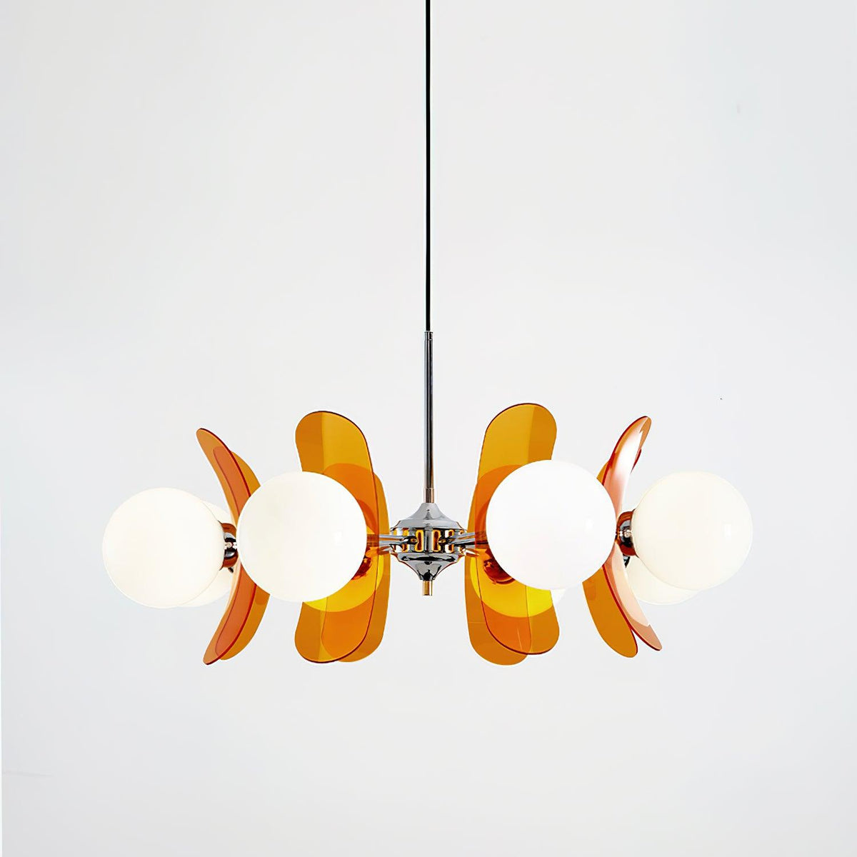 IJzeren glazen plafondlamp voor eetkamer, moderne armatuur met meerdere lichtbronnen, verstelbare hangkroonluchter voor keukeneiland, woonkamer, hal | Thomler