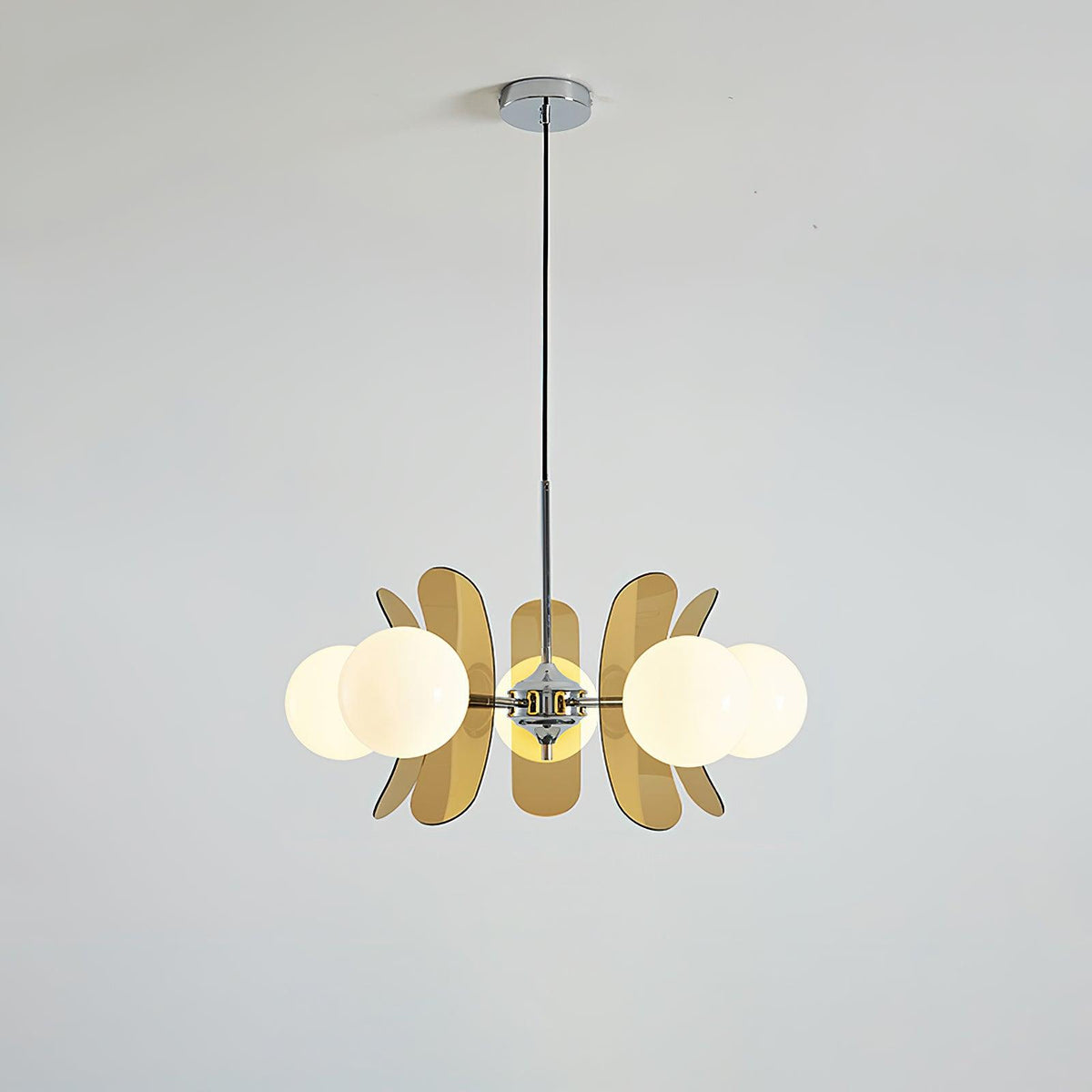 IJzeren glazen plafondlamp voor eetkamer, moderne armatuur met meerdere lichtbronnen, verstelbare hangkroonluchter voor keukeneiland, woonkamer, hal | Thomler