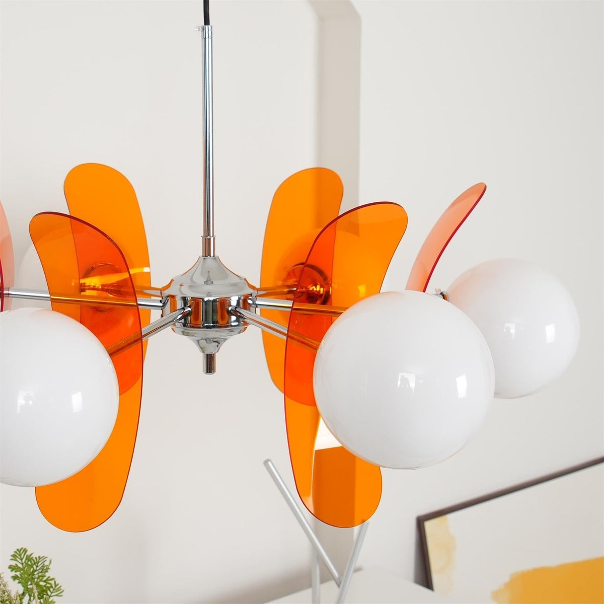 IJzeren glazen plafondlamp voor eetkamer, moderne armatuur met meerdere lichtbronnen, verstelbare hangkroonluchter voor keukeneiland, woonkamer, hal | Thomler