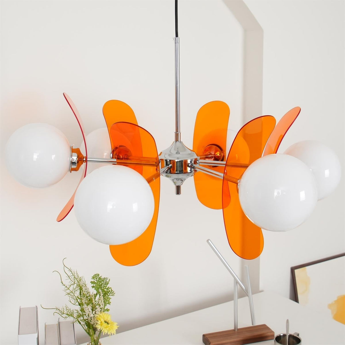 IJzeren glazen plafondlamp voor eetkamer, moderne armatuur met meerdere lichtbronnen, verstelbare hangkroonluchter voor keukeneiland, woonkamer, hal | Thomler