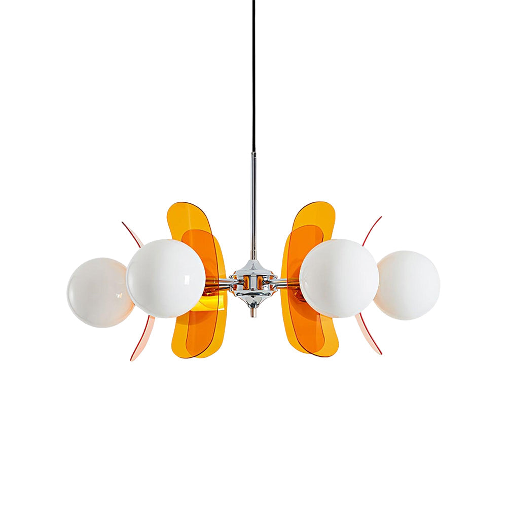 IJzeren glazen plafondlamp voor eetkamer, moderne armatuur met meerdere lichtbronnen, verstelbare hangkroonluchter voor keukeneiland, woonkamer, hal | Thomler