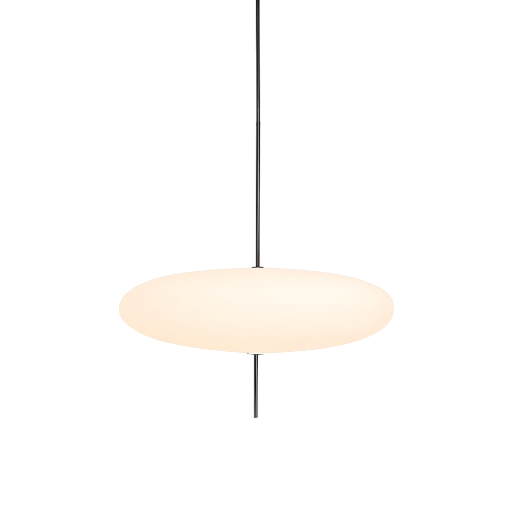 Hängende Deckenleuchte 20 Zoll runder Metallschirm Schwarz für Kücheninsel Esszimmer modern minimalistisch höhenverstellbar E27-Fassung Decke | Thomler