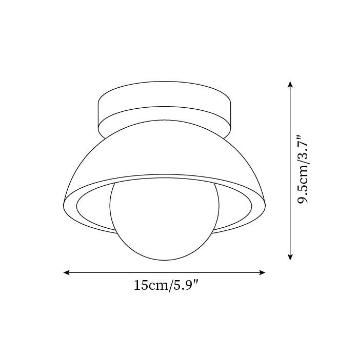 Travertine Stone Flush Mount Light 5.9 in Diameter White Natural Wood Wall or Ceiling Fixture G9 Base Opal Glass Diffuser for Bathroom Bedro | Thomler