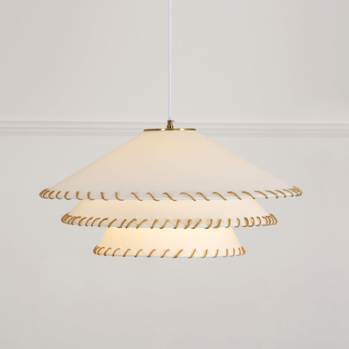 Oversized Fabric Drum Shade Ceiling Light for Kitchen Island & Dining Table – Adjustable Height Indoor Fixture with E26 Socket, Warm Ambient | Thomler