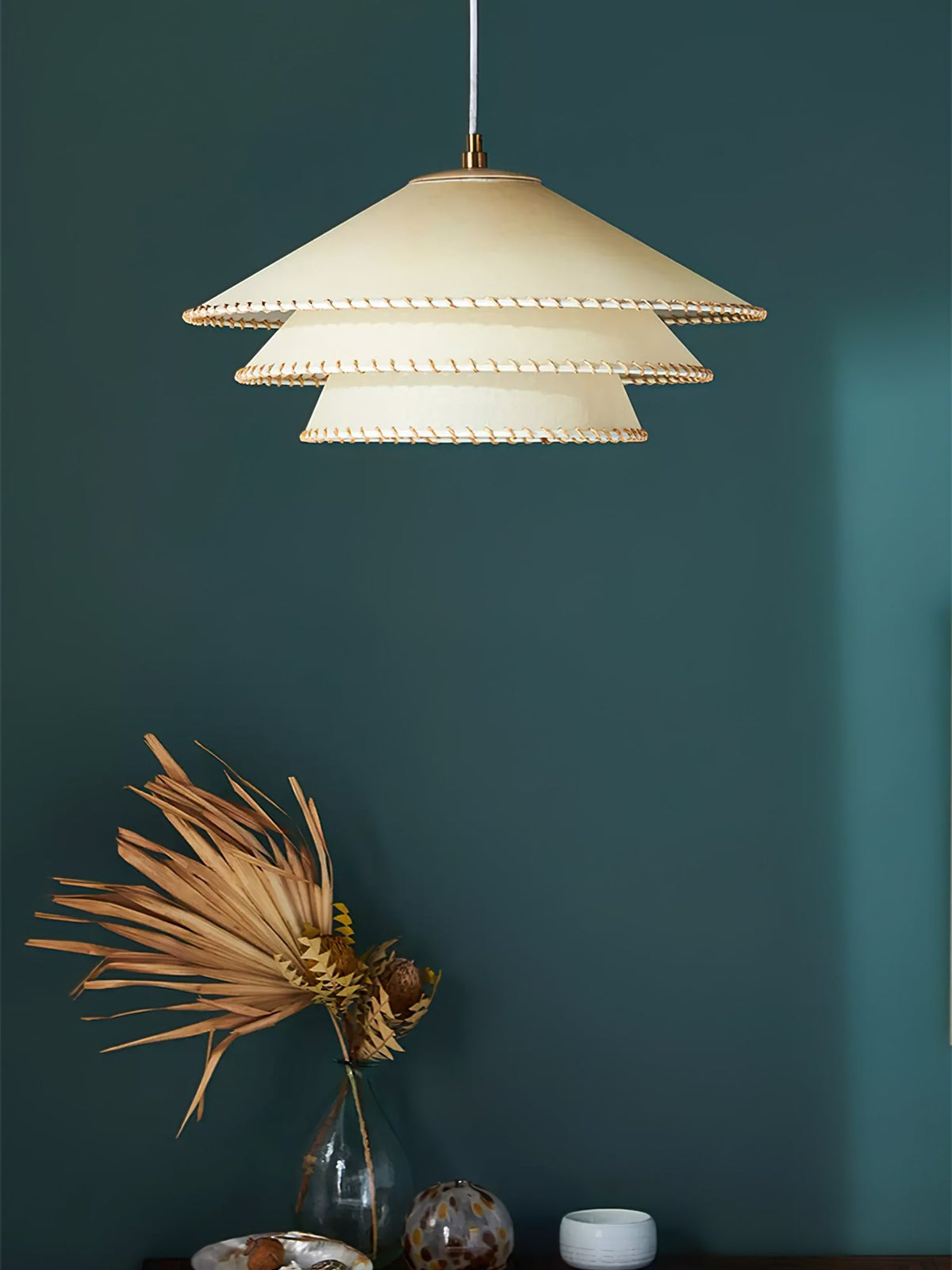 Oversized Fabric Drum Shade Ceiling Light for Kitchen Island & Dining Table – Adjustable Height Indoor Fixture with E26 Socket, Warm Ambient | Thomler