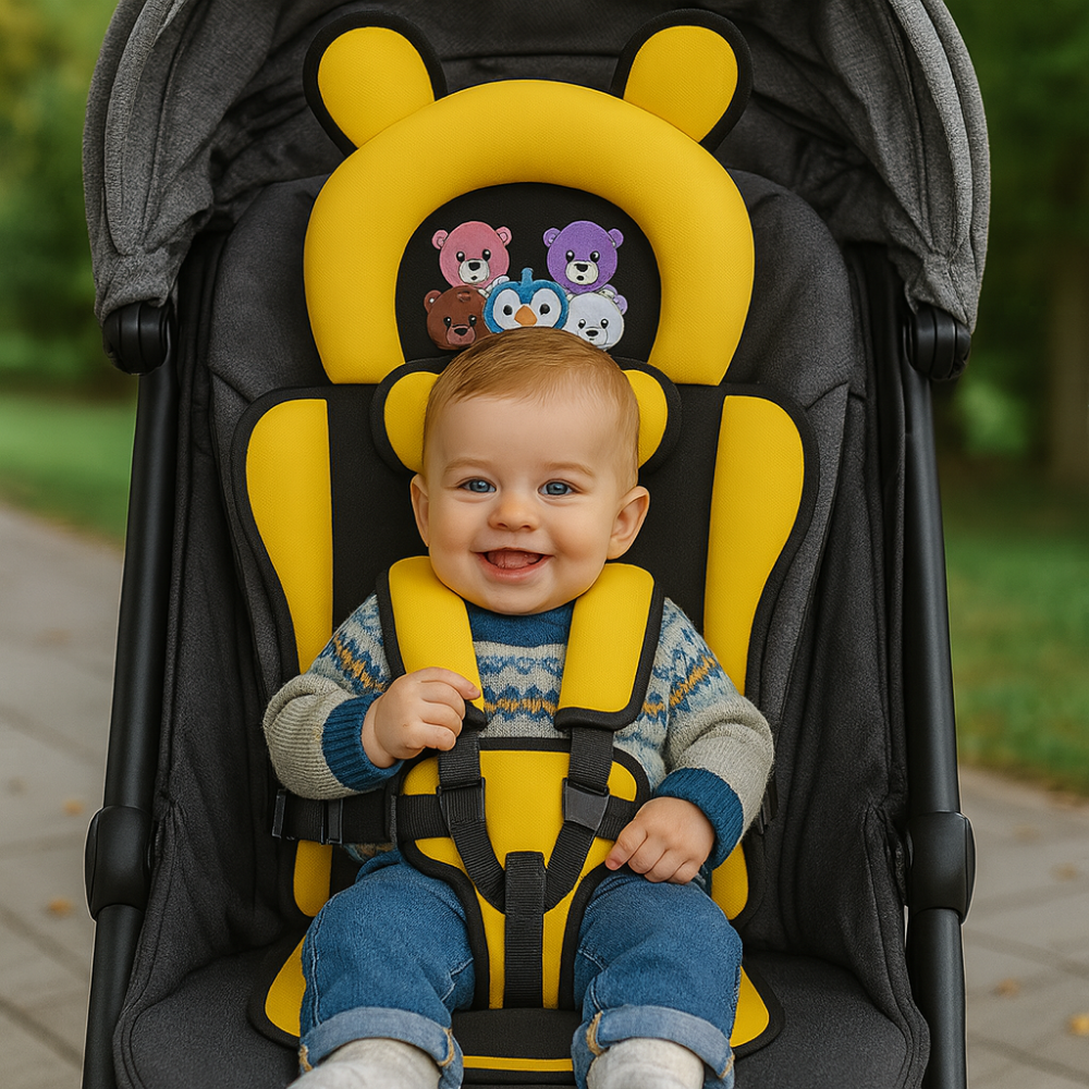 Compact Child Seat Harness for Dining Chairs – Foldable Fabric Booster with Adjustable Safety Straps for Toddlers & Infants | Thomler