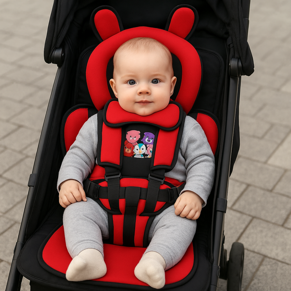 Compact Child Seat Harness for Dining Chairs – Foldable Fabric Booster with Adjustable Safety Straps for Toddlers & Infants | Thomler