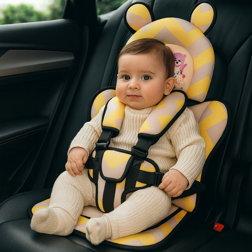 Compact Child Seat Harness for Dining Chairs – Foldable Fabric Booster with Adjustable Safety Straps for Toddlers & Infants | Thomler