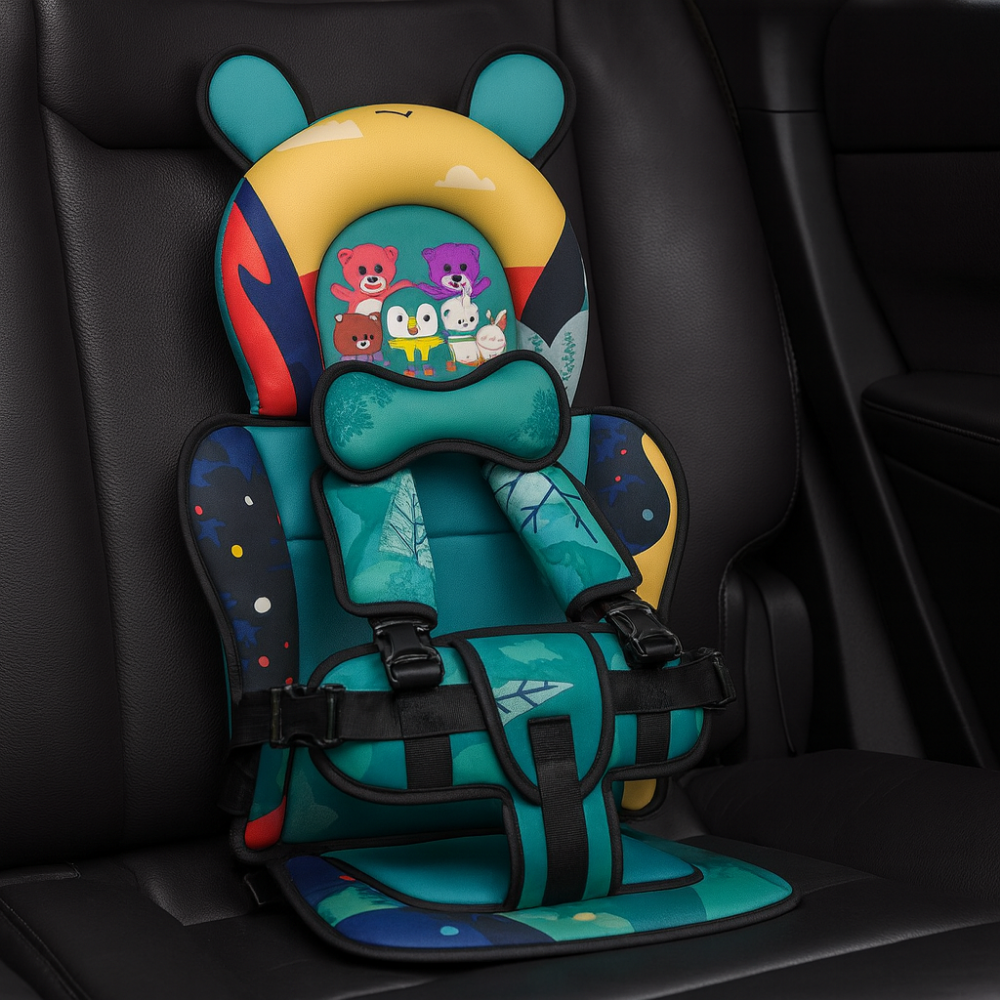 Compact Child Seat Harness for Dining Chairs – Foldable Fabric Booster with Adjustable Safety Straps for Toddlers & Infants | Thomler